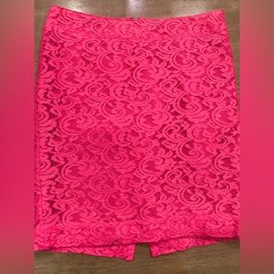 Merona Hot Pink Lace‎ Skirt !!//
